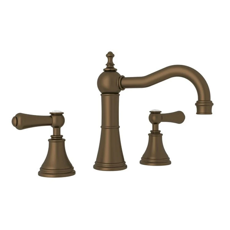 Lavatory Faucet Georgian Era 2 Porcelain Cap Lever English Gold 1.2 Gallons per Minute Swivel Column Spout - Frankwebs