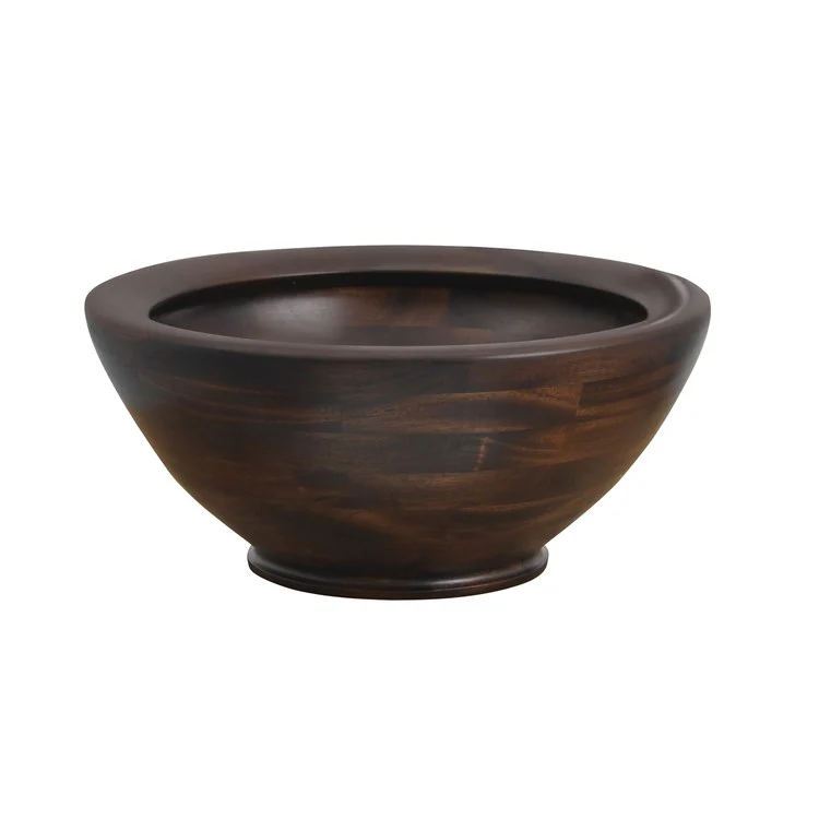 Vessel Antigua Above Counter Round 17-3/4 Inch Mahogany Natural Wood - Frankwebs
