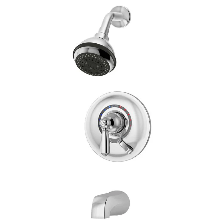 Tub and Shower Trim Allura with Integral Diverter 2 Lever Polished Chrome ADA 1.5 Gallons per Minute - Frankwebs