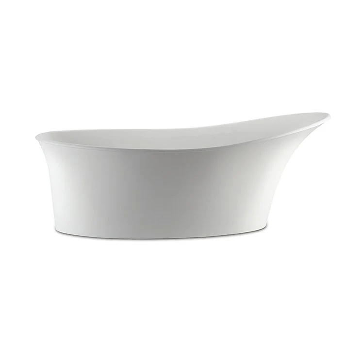 Soaking Tub Lily 60.25 x 32 Inch Freestanding Left/Right Hand White Gloss Sculpturestone 53 Gallons 25-1/2 Inch - Frankwebs