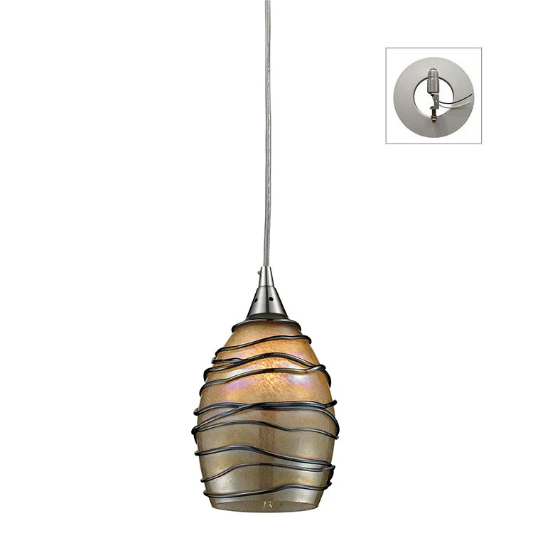 Vines Single-Light Pendant with Recessed Light Kit - Frankwebs