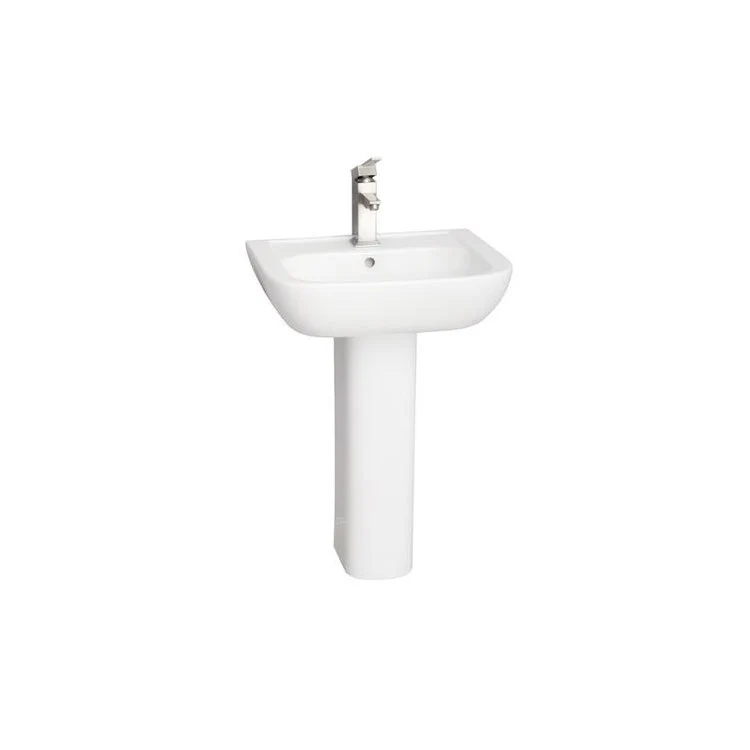 Pedestal Top Caroline 450 17-3/4 Inch White 8 Inch Spread Vitreous China Rectangle - Frankwebs