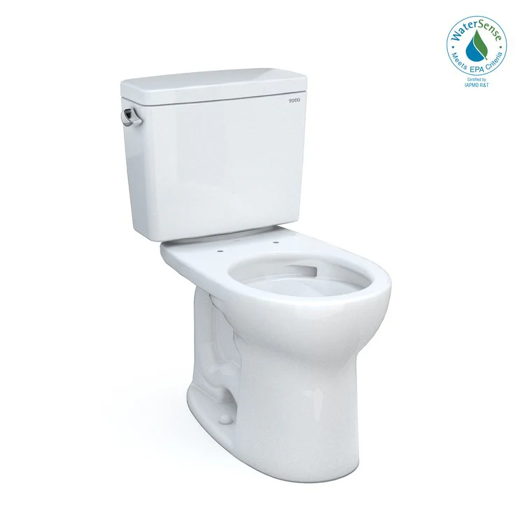 Toilet Drake 2 Pieces Universal Height Cotton Round Front ADA 30-1/8 Inch 1.28 Gallons per Flush Left Hand Chrome Less Seat - Frankwebs