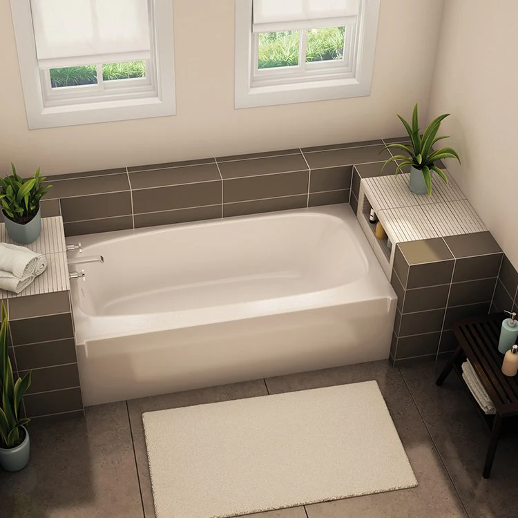 Tub 54 x 29 x 16 Inch Left Drain Outlet White AcrylX Rectangle 33 Gallons - Frankwebs