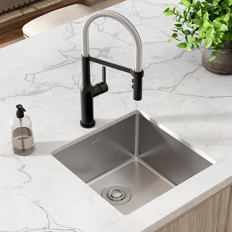 Kitchen Sink Crosstown 18.5 x 18.5 Inch Single Bowl Polished Satin Undermount - Frankwebs