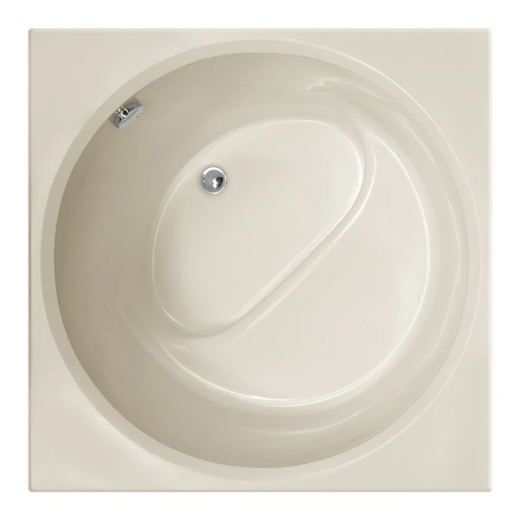 Soaking Tub Designer Collection Fuji 40 x 40 Inch Drop-In Tub Only End Almond Gelcoat - Frankwebs