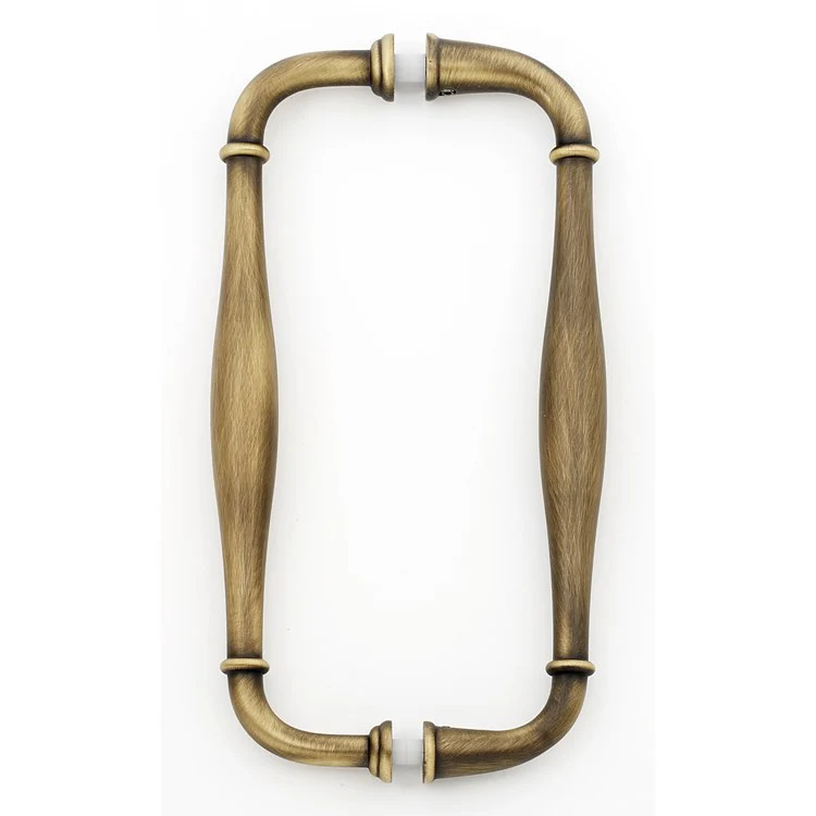 Pull Charlie's Back to Back Antique English Brass 8 Inch 8-5/8 Inch 1-1/2 Inch - Frankwebs