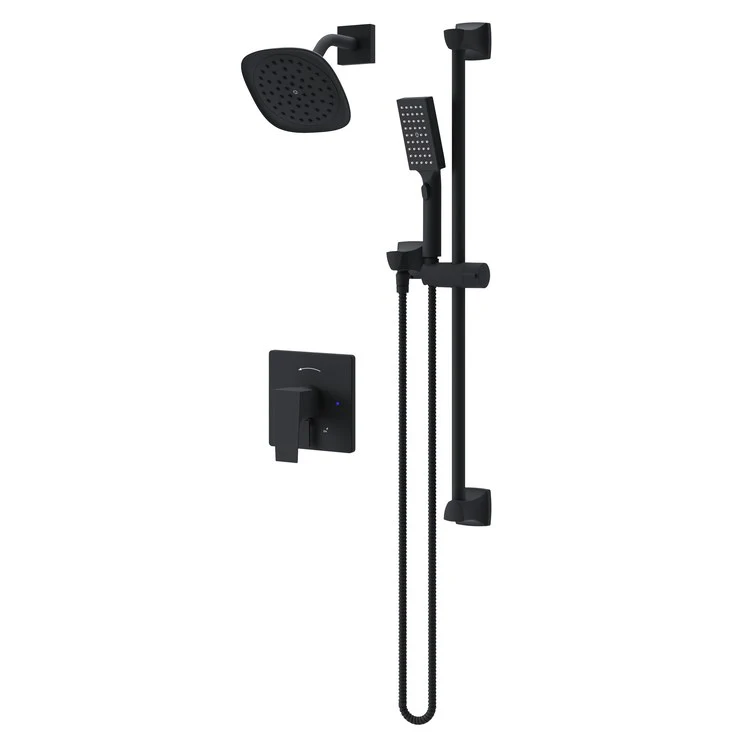 Shower Trim Verity with Handshower HydroMersion Versaflex 2 Lever Matte Black ADA 2.0 Gallons per Minute - Frankwebs