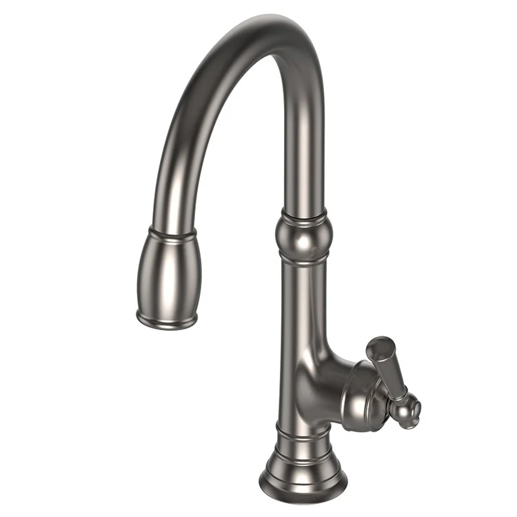 Kitchen Faucet Jacobean 1 Lever ADA Midnight Chrome Pull Down Spout Height 9-4/5 Inch 1.8 Gallons per Minute - Frankwebs