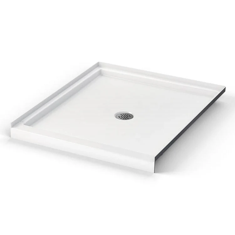 Shower Base Icon Alcove White 36 x 42 Inch AcrylX Center Drain Textured Floor - Frankwebs