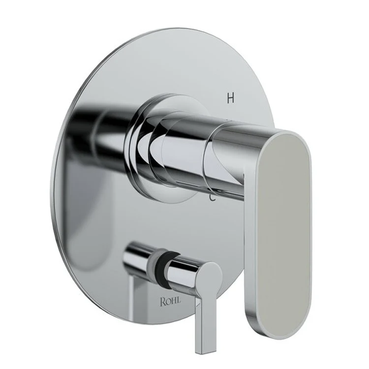 Pressure Balance Valve Trim Miscelo with Diverter 1 Metal Lever with Bianco Inserts Satin Nickel 5.5 Gallons per Minute - Frankwebs