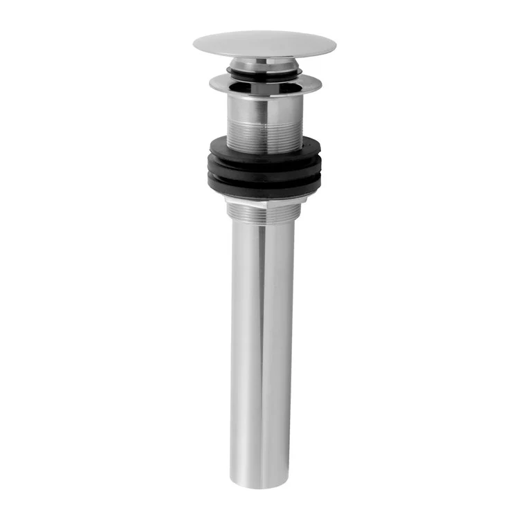 Lavatory Drain Finger Touch Round Less Overflow 1-1/2 Inch Matte Black for Standard Pop-Ups and P.P. Plugs with Rubber Stoppers 8 Inch Length - Frankwebs