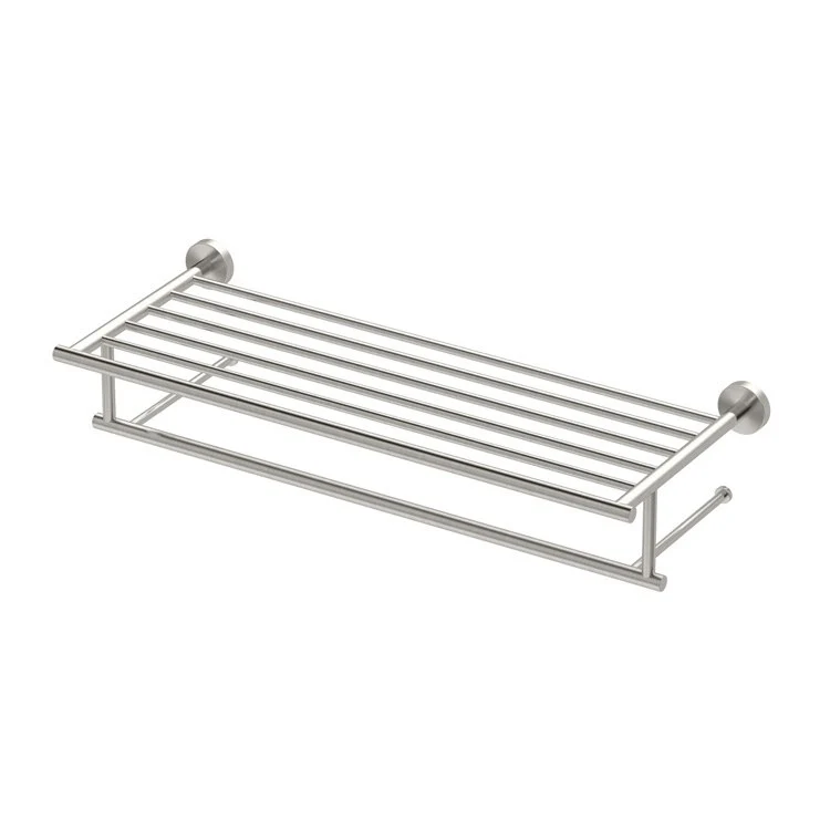 Towel Rack Glam Minimalist Satin Nickel Metal 24 Inch - Frankwebs