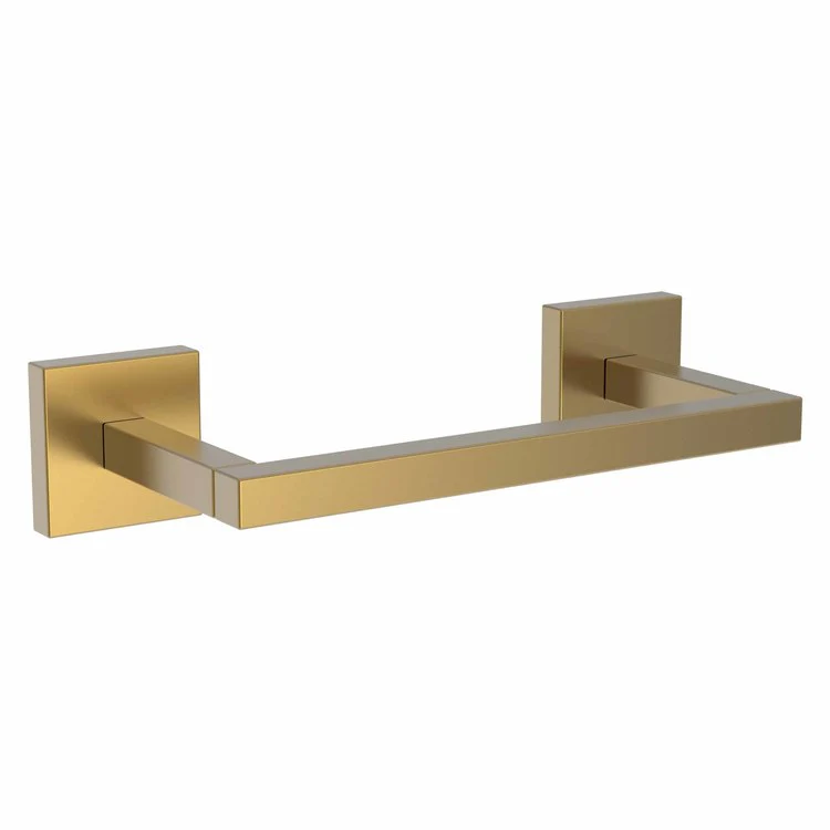 Toilet Paper Holder Cube 2 Double Post with Pivoting Roller Polished Brass Uncoated Living Brass 8-1/3 Inch 3-1/4 Inch Wall Mount - Frankwebs