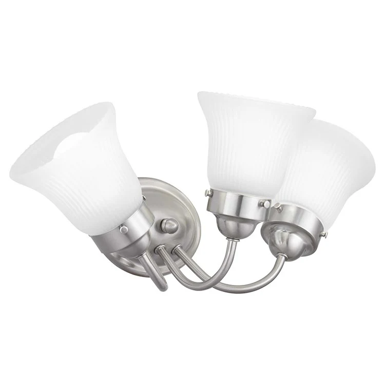 Fluted Glass Three-Light Bathroom Vanity Fixture - Frankwebs