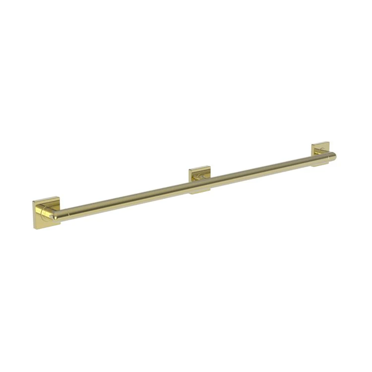 Grab Bar Secant 42 Inch 3 Post Square Plate Matte White ADA Wall Mount Brass - Frankwebs