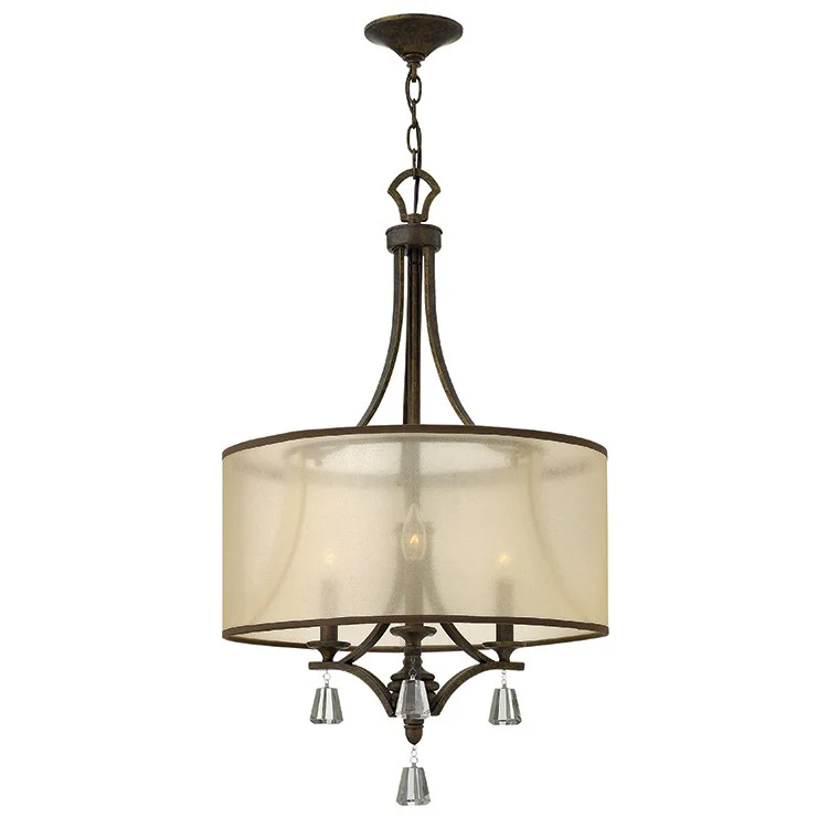Mime Three-Light Single-Tier Chandelier - Frankwebs