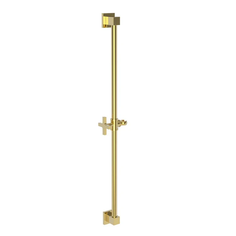 Slide Bar Square Plate 36 Inch French Gold PVD Brass Wall Mount - Frankwebs