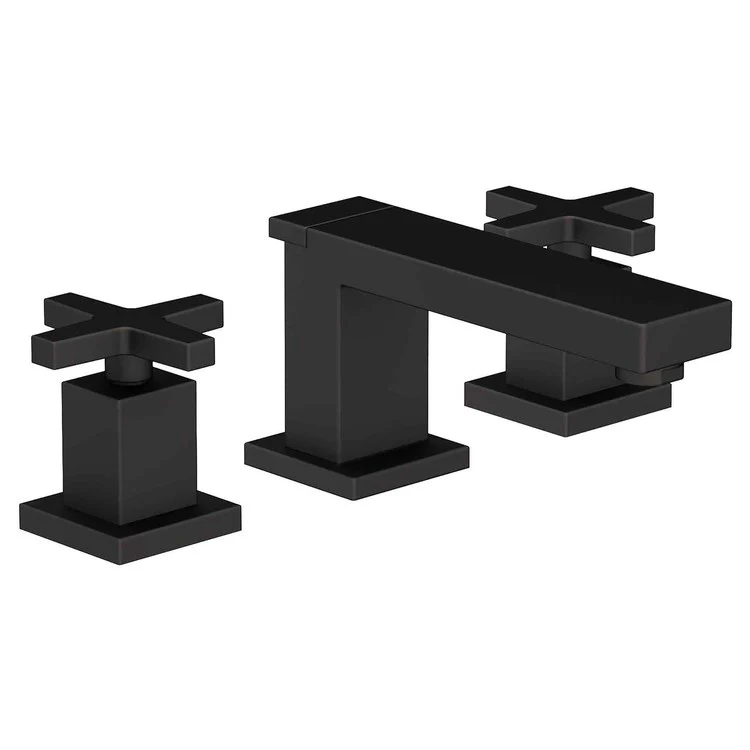 Lavatory Faucet Skylar Widespread 8 to 20 Inch Spread 2 Cross ADA Flat Black 1.2 Gallons per Minute Brass Spout Height 2-1/2 Inch - Frankwebs