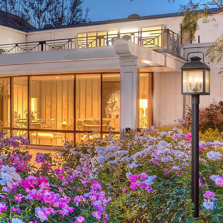 Chamberlain Three-Light Outdoor Post Lantern - Frankwebs