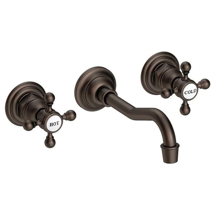 Lavatory Trim Chesterfield Wall Mount 2 Cross Polished Gold PVD ADA WaterSense 1.2 Gallons per Minute - Frankwebs