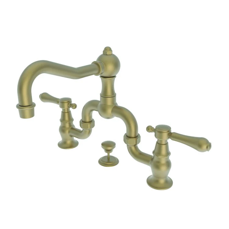 Lavatory Faucet Chesterfield Bridge 8 to 9-3/4 Inch Spread 2 Lever ADA WaterSense Antique Copper 1.2 Gallons Per Minute Brass Pop Up Spout Reach 7-3/16 Inch - Frankwebs