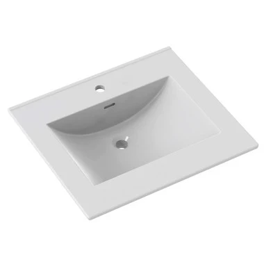 Vanity Top Ceramic Top 25 x 22 Inch White Ceramic 1 Hole 1-4/5 Centimeter - Frankwebs