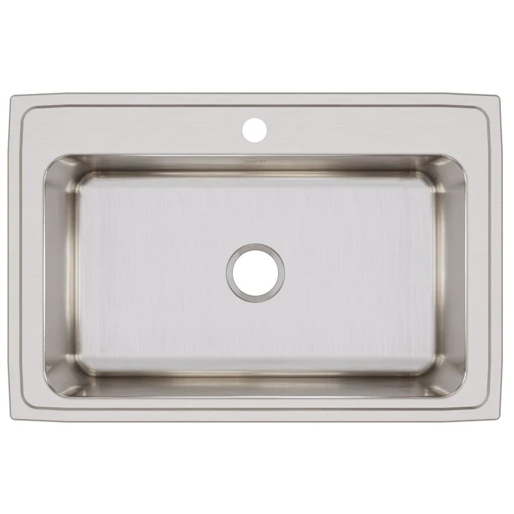 Kitchen Sink Lustertone Classic 33 x 22 Inch Single Bowl 1 Hole Lustrous Satin Drop-In 11-5/8 Inch - Frankwebs