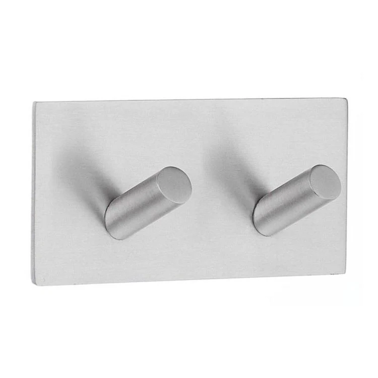 Hook Double White 3-1/2 x 1-1/4 x 1-3/4 Inch 1-1/4 Inch Wall Mount Stainless Steel - Frankwebs