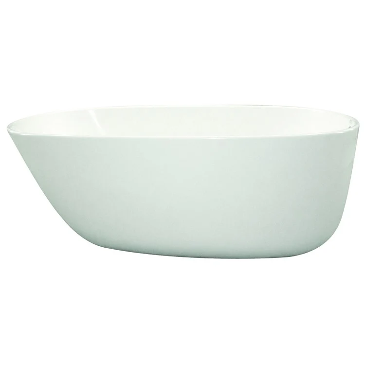 Soaking Tub Ston Collection Daniela 58 x 30 Inch Freestanding Tub Only End Almond Hydroluxe SS - Frankwebs