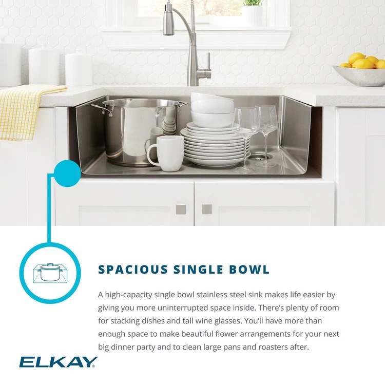 Kitchen Sink Crosstown 33 x 22 Inch Single Bowl Kit FR2 Hole Polished Satin Drop-In Undermount Stainless Steel 18 Gauge - Frankwebs