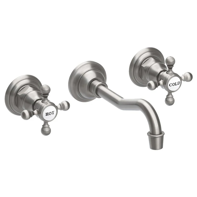 Lavatory Trim Chesterfield Wall Mount 2 Cross Polished Gold PVD ADA WaterSense 1.2 Gallons per Minute - Frankwebs