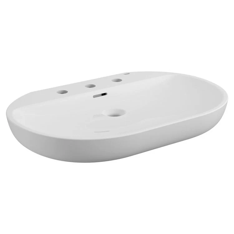 Lavatory Sink Essence Wall Hung 8CC 27 Inch 8 Inch Spread Oval ADA Alpine White - Frankwebs