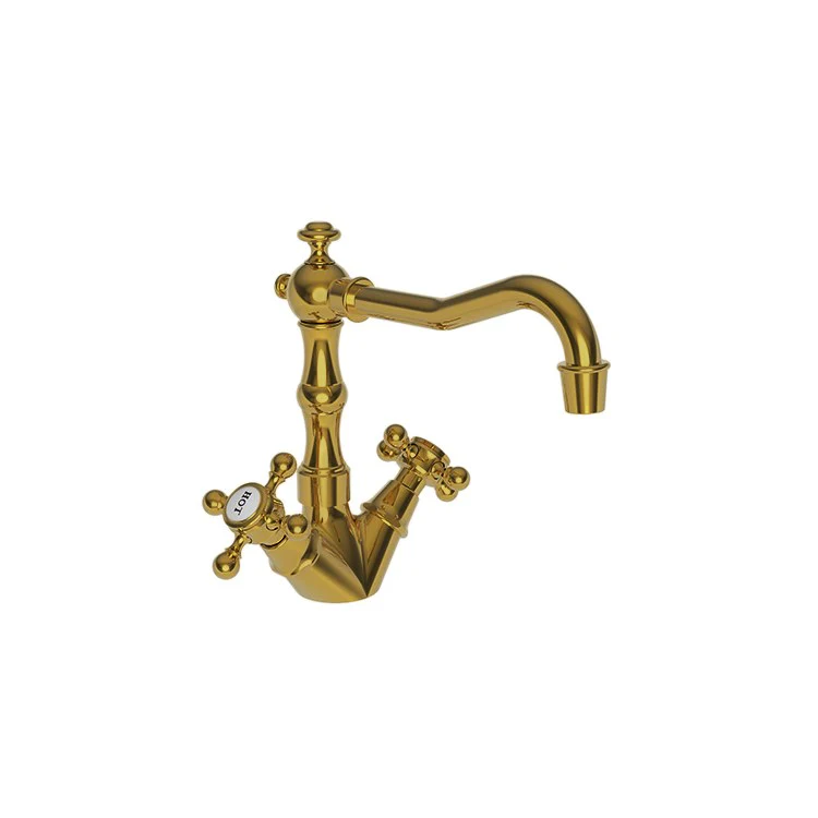 Bar Faucet Chesterfield 2 Cross ADA Satin Gold PVD Spout Height 5-1/4 Inch - Frankwebs