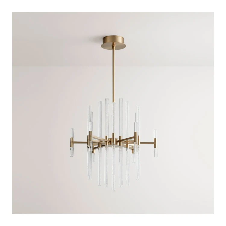 Miro Thirty-Seven-Light LED Chandelier - Aged Brass - Frankwebs