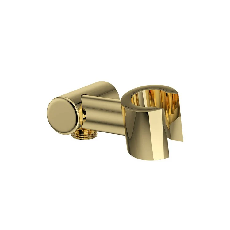 Handshower Holder with Outlet for Shower Arm Connection Polished Chrome Brass - Frankwebs