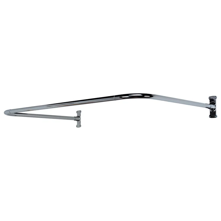 Shower Rod U with Flanges Brushed Nickel 30 x 30 Inch Brass - Frankwebs