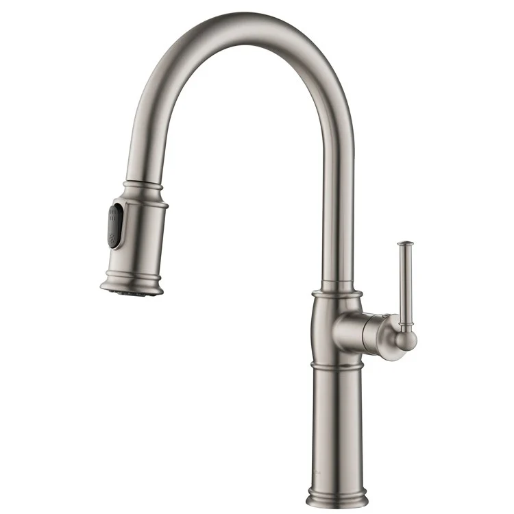 Sellette Traditional Single Handle Pull Down Kitchen Faucet and Deck Plate - Frankwebs