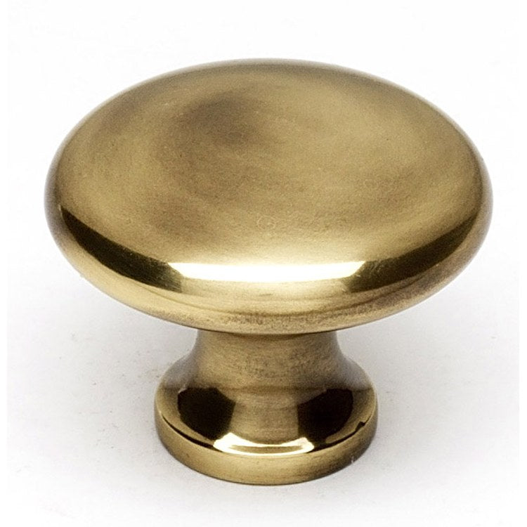Knob I Collection Round Polished Antique Brass 1-1/4 Inch 1 Inch 5/8 Inch - Frankwebs