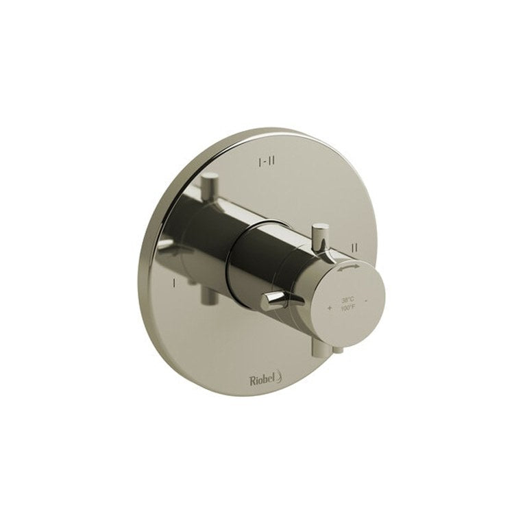 Thermostatic and Pressure Balance Valve Trim Riu 1/2 Inch Round 2-Way 3 Function 1 Cross Black 6.3 Gallons per Minute Brass - Frankwebs