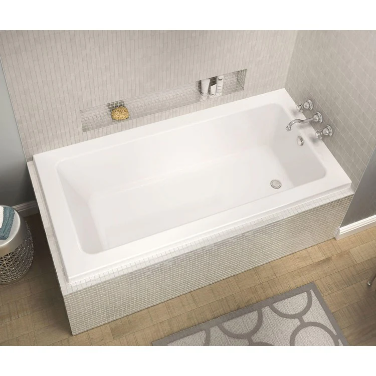 Tub Pose 72 x 36 Inch Right Corner Whirlpool Right Hand White Acrylic - Frankwebs