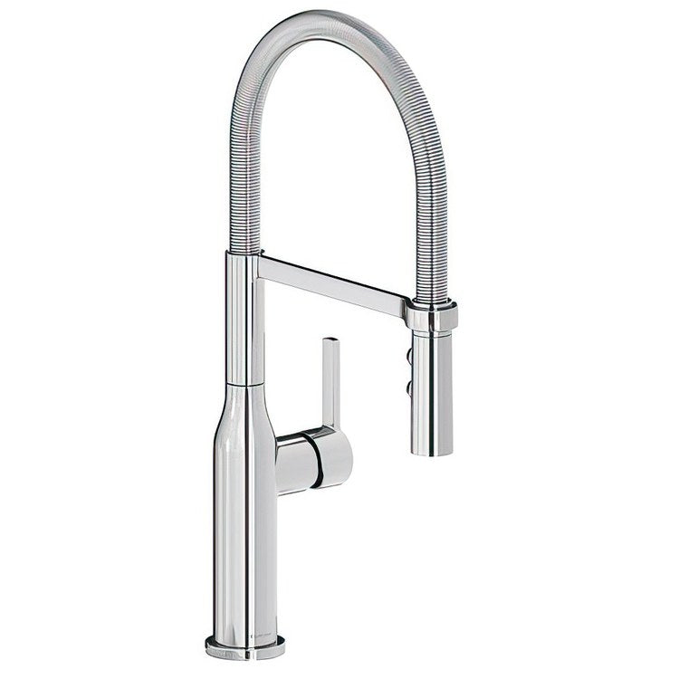 Kitchen Faucet Avado Deck Mount 1 Forward Only Lever ADA Lustrous Steel Semi-Pro 1 Hole Spout Height 20-1/16 Inch - Frankwebs