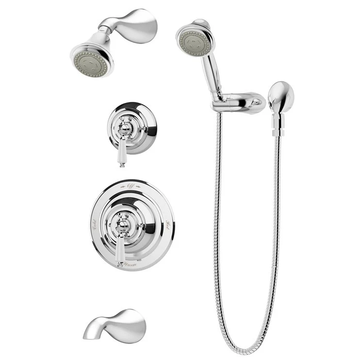 Tub and Shower Trim Carrington with Handshower and Separate Diverter 2 Lever Polished Chrome ADA 1.5 Gallons per Minute - Frankwebs