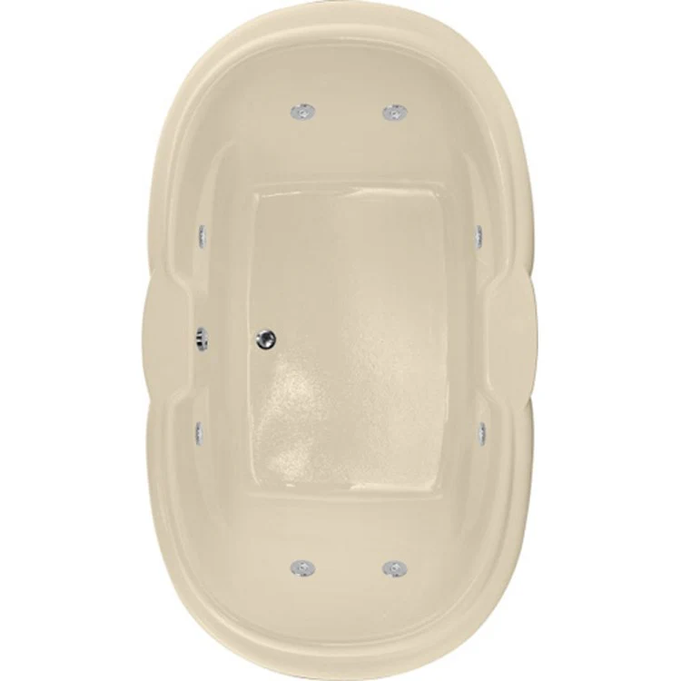 Whirlpool Tub Designer Collection Yvette 72 x 42 x 21 Inch Drop-In Side Center Drain Bone Oval - Frankwebs