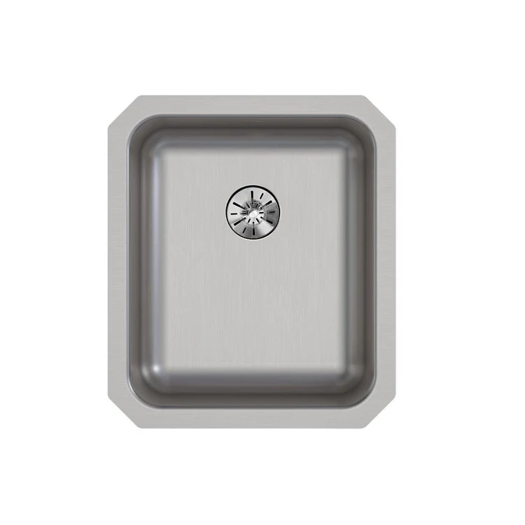 Kitchen Sink Lustertone Classic 16 x 18.5 Inch Single Bowl with Perfect Drain ADA Lustertone Undermount Rectangle Drain Location Rear Center Depth 6-7/8 Inch Bottom Only Pads - Frankwebs