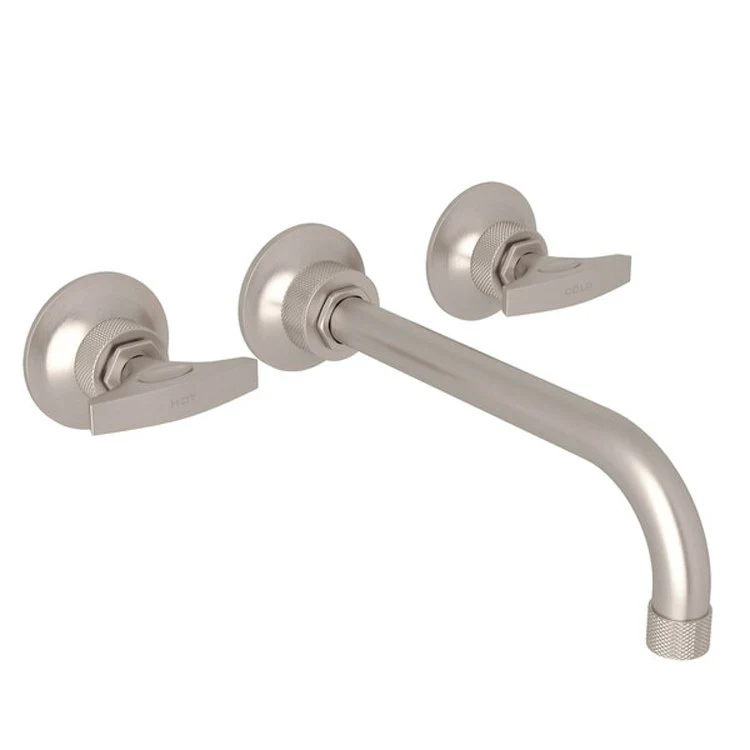 Tub Filler Graceline Wall Mount 8 Inch Spread 2 Metal Dial Polished Nickel - Frankwebs