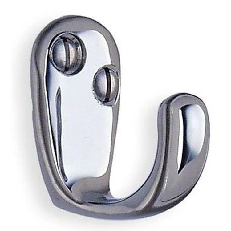 Coat Hook Single Brushed Chrome 1-1/2 Inch 1-1/4 Inch Wall Mount Brass - Frankwebs