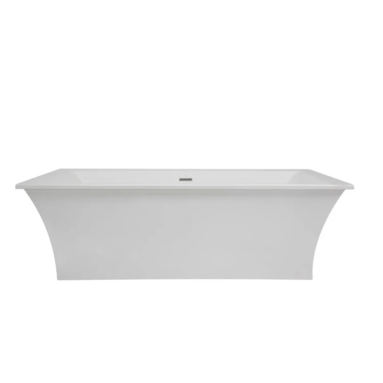 Air Tub Studio Collection Charlize Freestanding White Rectangle Acrylic 70 x 36 x 19 Inch - Frankwebs