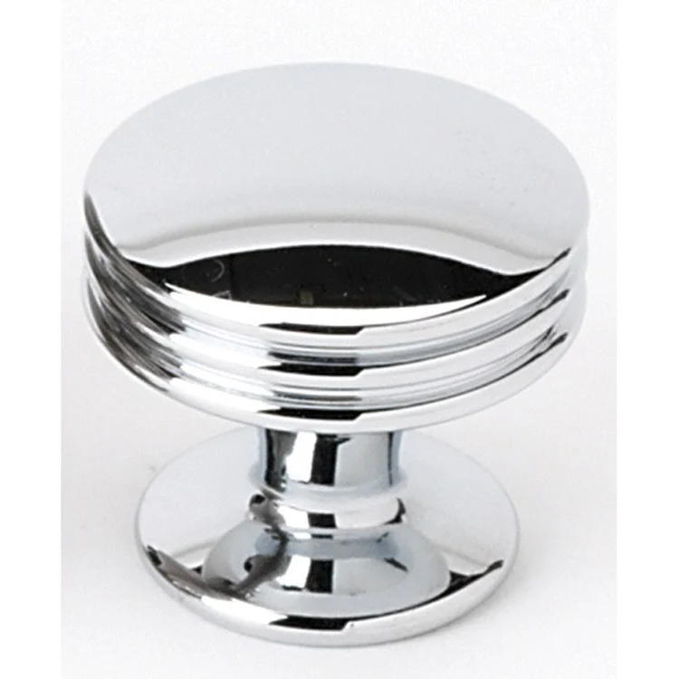 Knob II Collection Round Polished Chrome Brass 1-1/8 Inch 1-1/8 Inch 7/8 Inch - Frankwebs