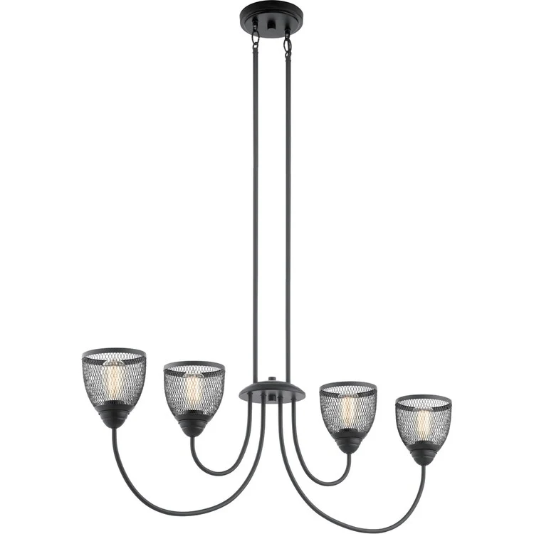 Voclain Four-Light Linear Chandelier - Frankwebs